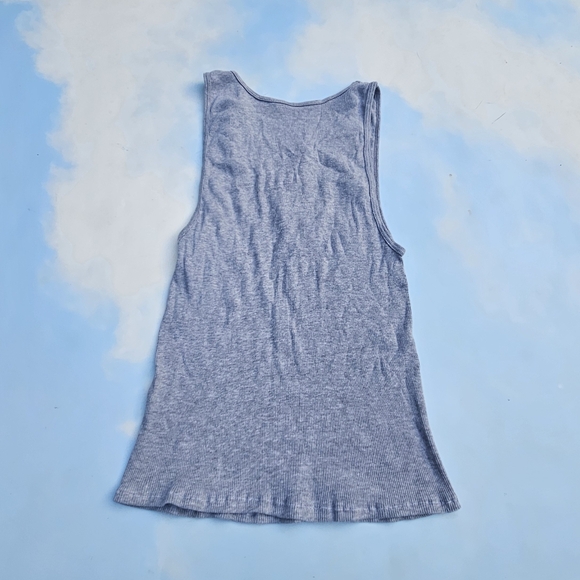 Grey Tank Top Goth Cross Chrome Hearts Looking Top - Picture 9 of 16